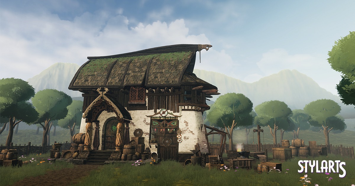 Stylized Viking Hut preview 2