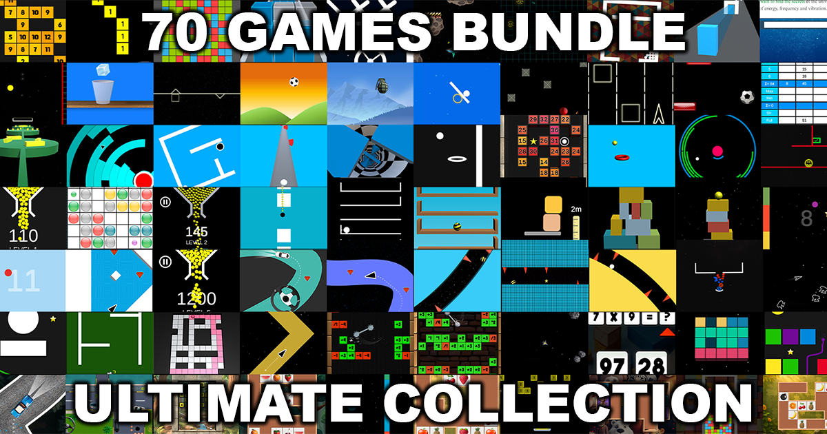 70 Games Bundle- puzzle,casual,retro,survival,platformer,adventure,racing,logic | Packs preview 2