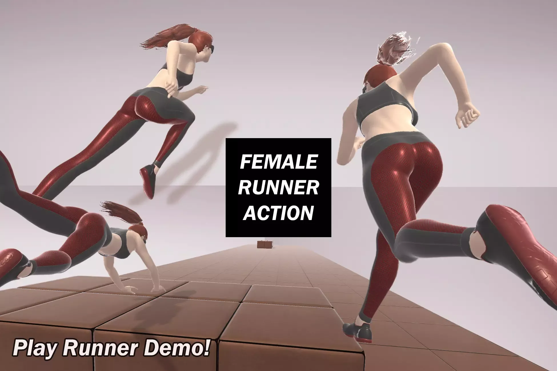 Female Runner Action Animation Pack