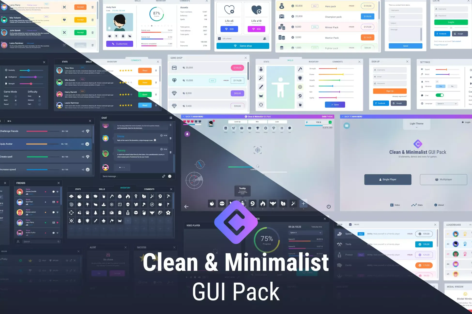 Clean & Minimalist GUI Pack