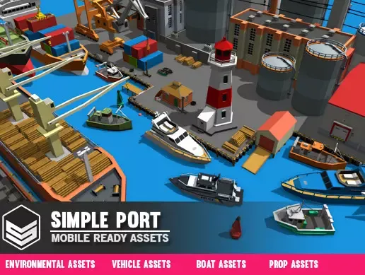 Simple Town Lite - Cartoon Assets