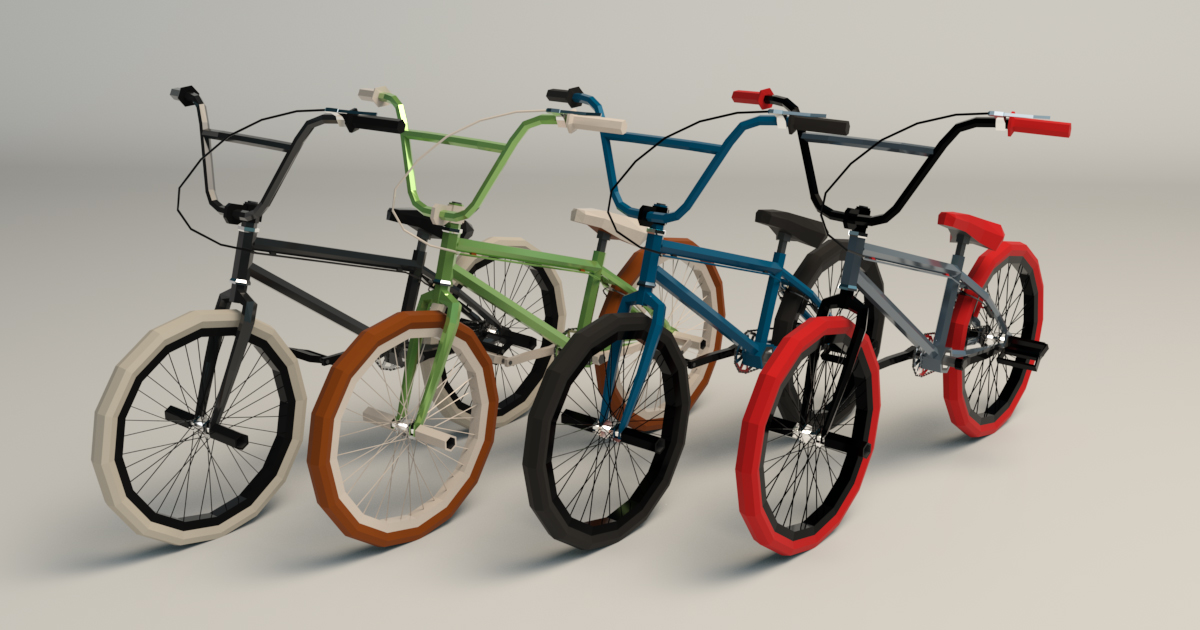 Low Poly BMX Bike preview 2