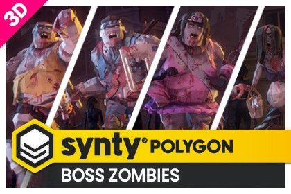 POLYGON Boss Zombies - Low Poly 3D Art by Synty