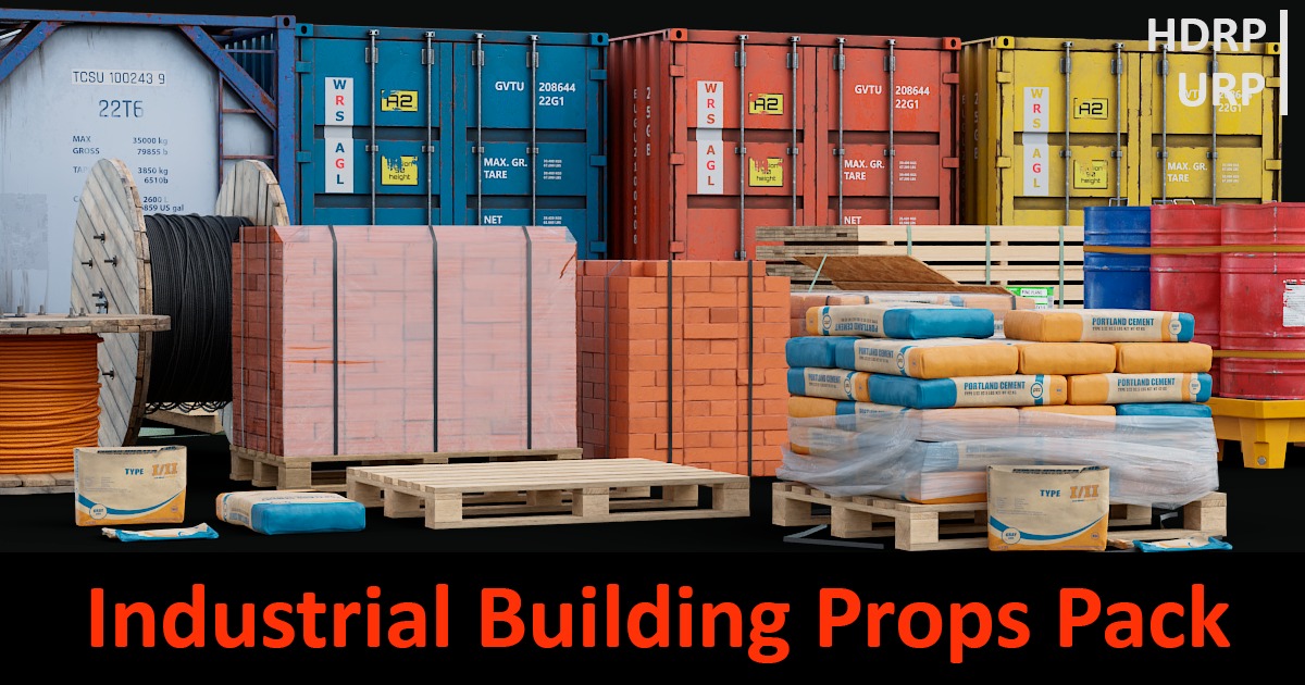 Industrial Building Materials Pack | 3D Industrial