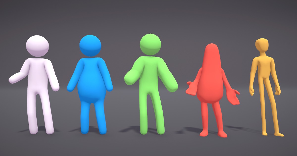 Ultimate Hypercasual Characters (43 BodyTypes) | 3D Humanoids preview 2