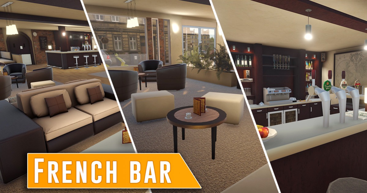 French Pub Interior preview 2