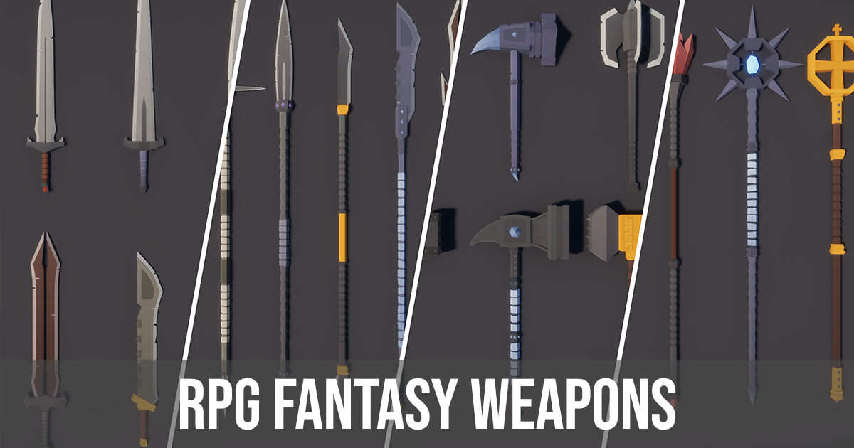 Low Poly RPG Fantasy Weapons