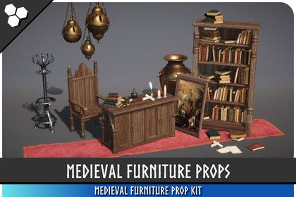 Medieval Furniture Props (Gothic Props, Victorian Props, Medieval, Furniture)