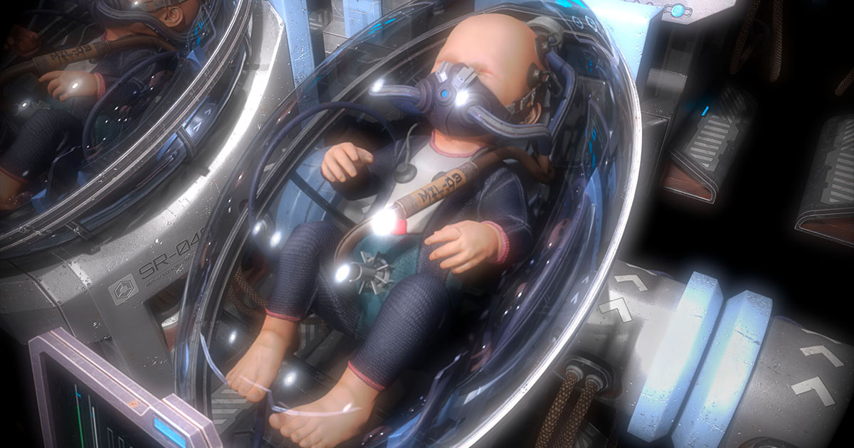 Baby In Capsule