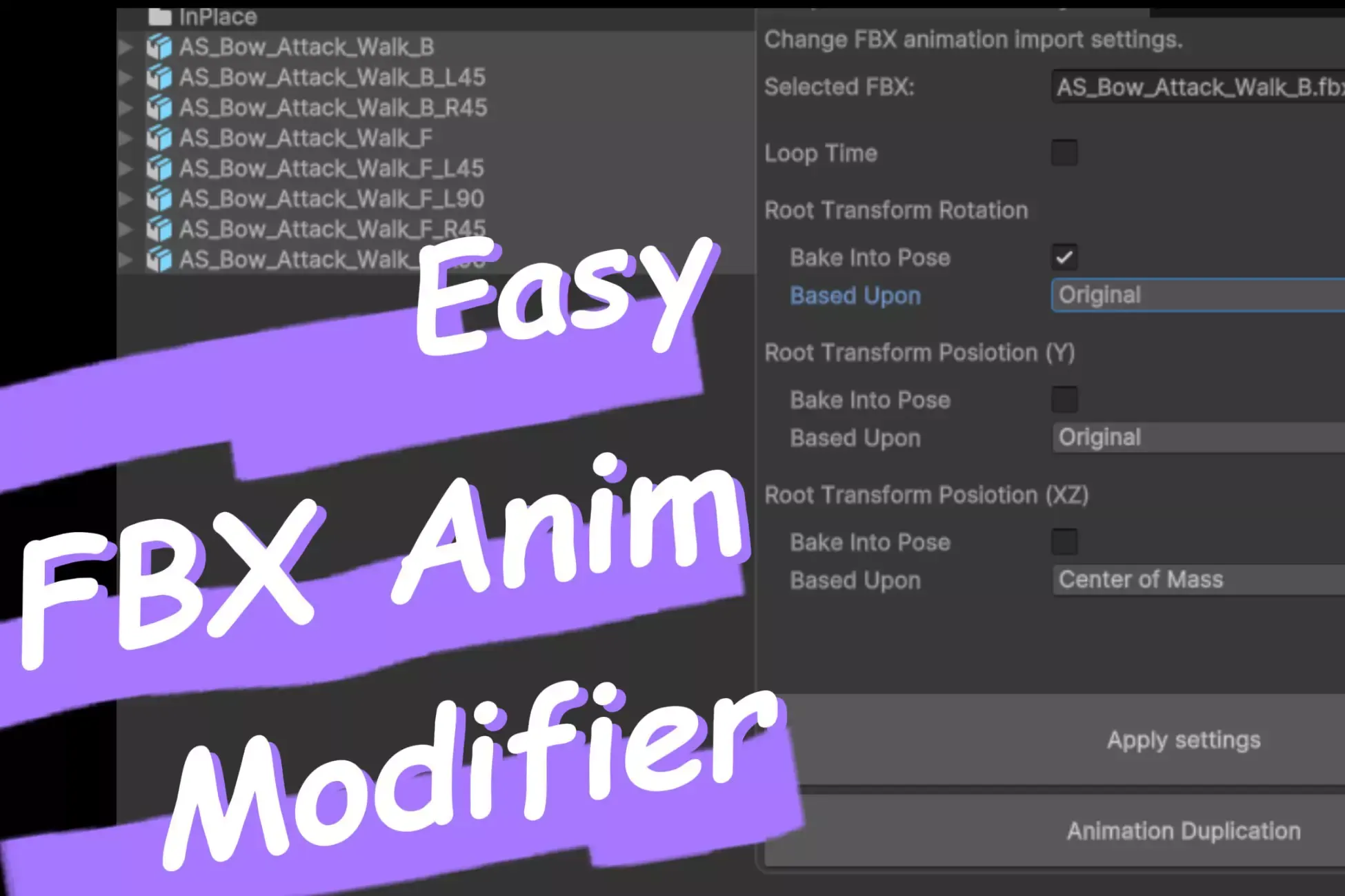 Easy FBX Anim Modifier