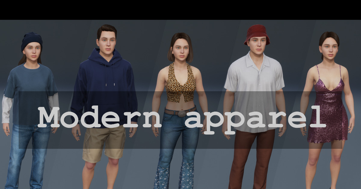 Character Customizer Modern Clothes Pack preview 2