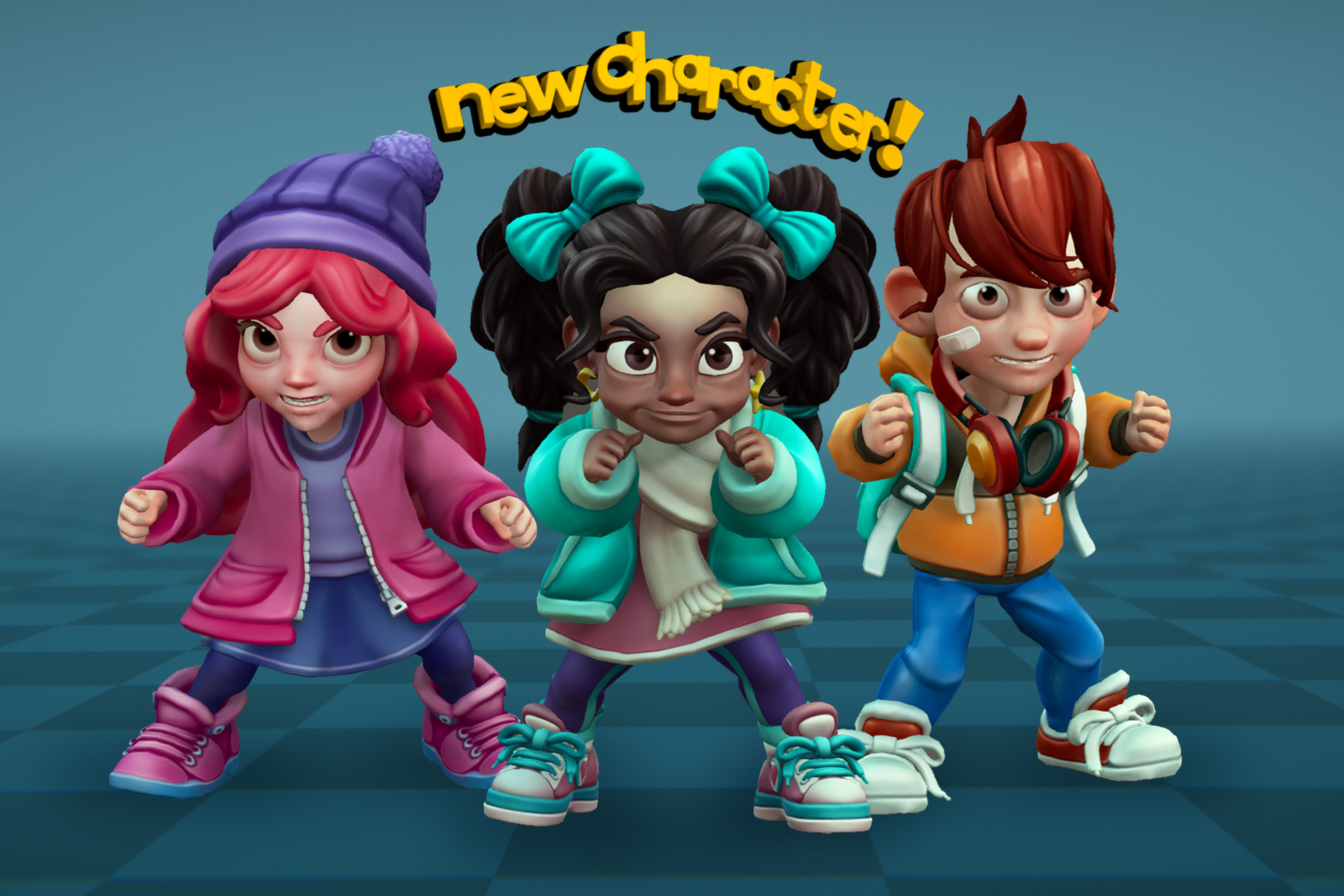 Cartoon Kids (3 characters) preview 2