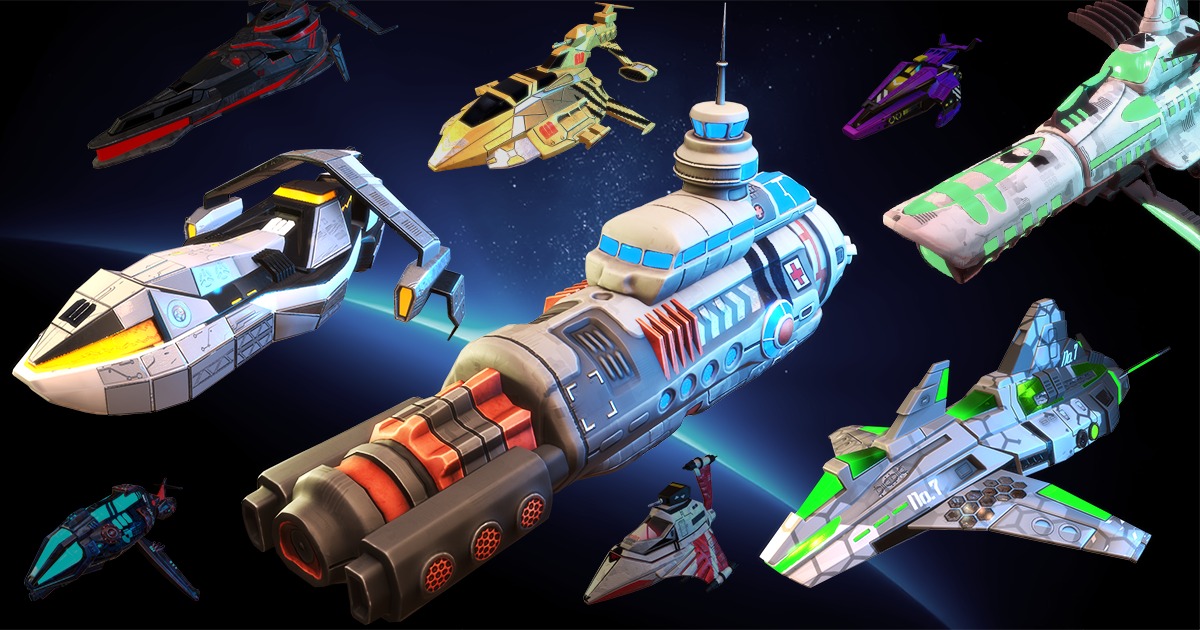 Stylized Spaceships Mega Pack preview 2