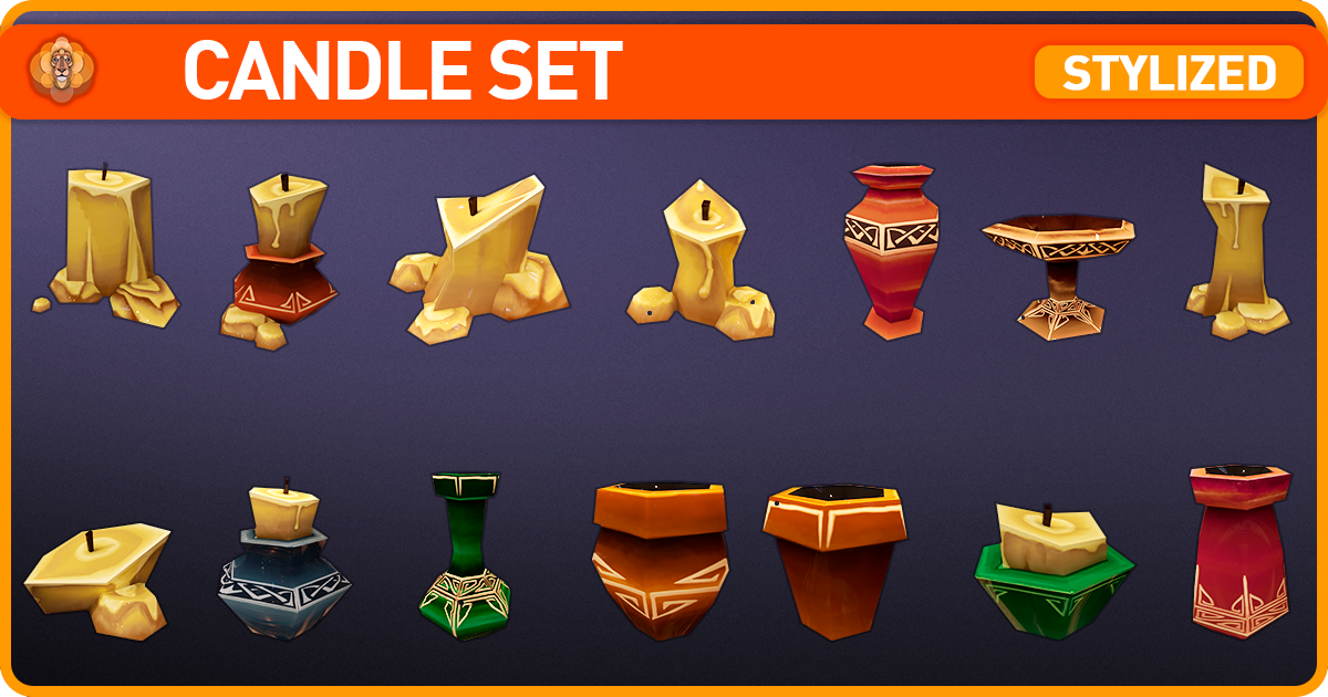 Stylized Candle Set