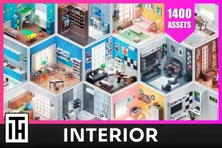 Interior - Low Poly 3D Models Pack