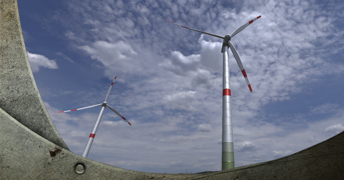 Wind Turbine Animated preview 2