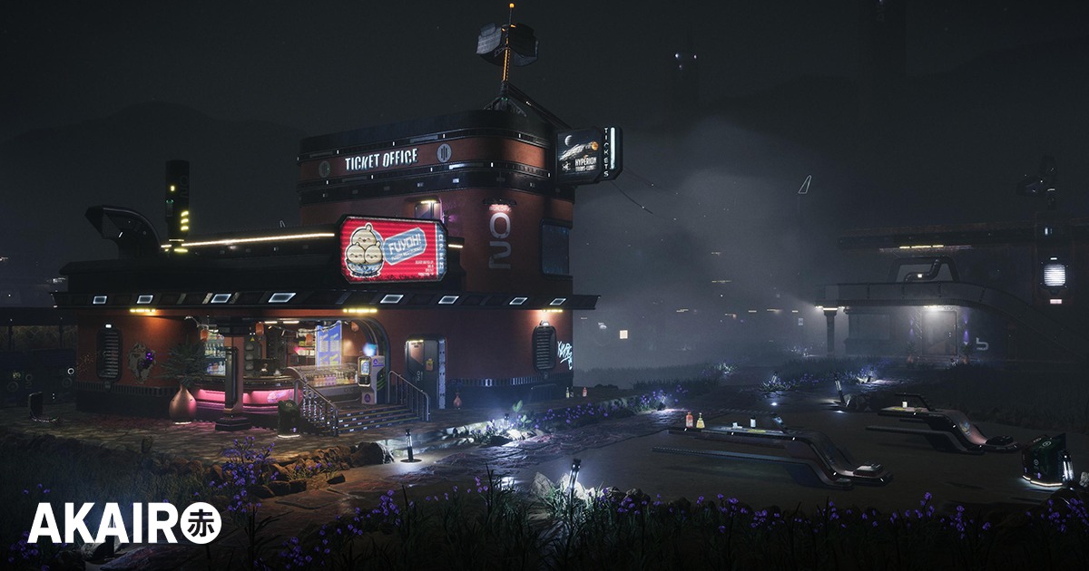 Fuyoh Cyberpunk Diner Environment