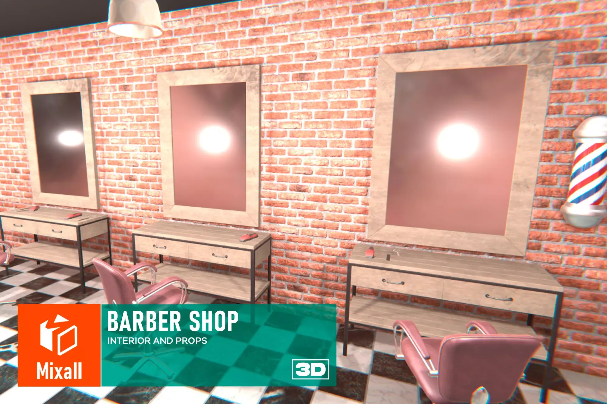 Barber shop - interior and props