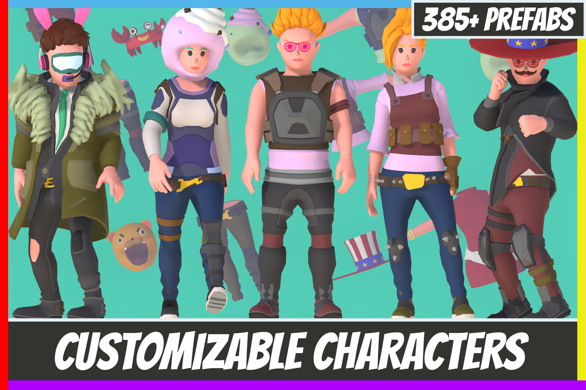 Customizable 3D Fun Characters Vol 1