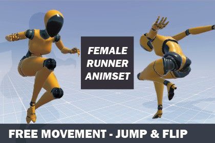 Female Runner Animset - FreeWalk&Jog