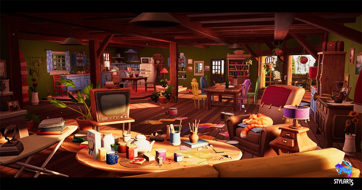 Stylized Countryside House Interior preview 2