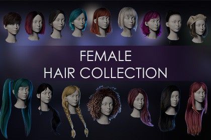Female Hair Collection - Big Hairstyle Set (16 pieces)