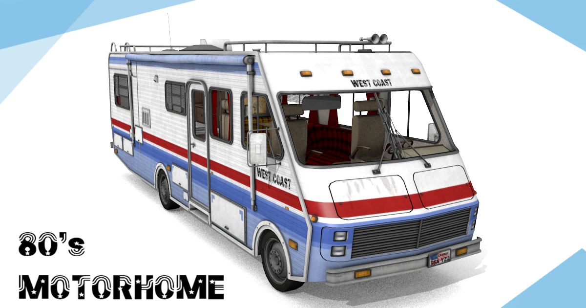 80's Motorhome with full interior preview 2
