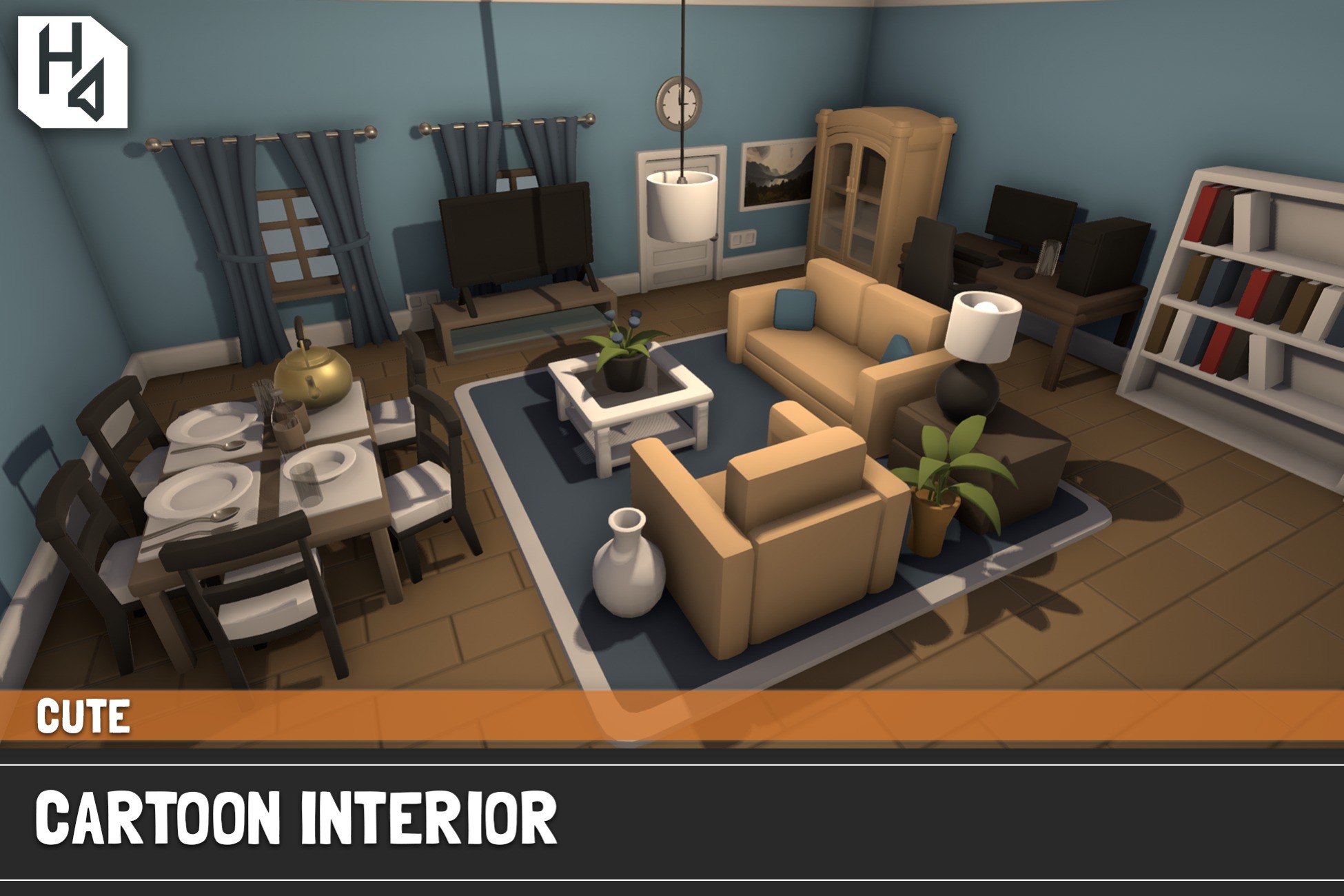 Cute Cartoon Interior Pack | 3D Interior