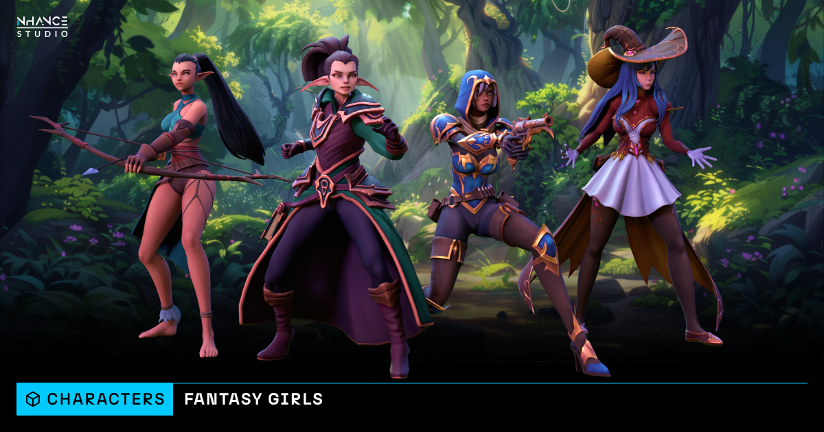Stylized Fantasy Girls NPC Pack #3 preview 2
