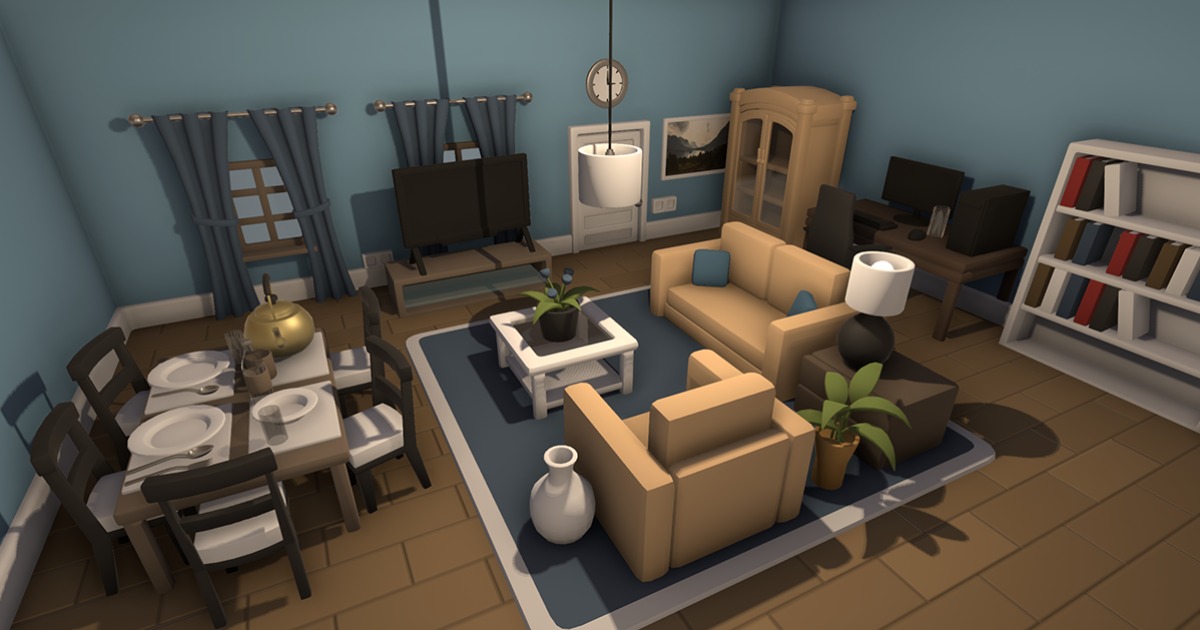 Cute Cartoon Interior Pack | 3D Interior preview 2