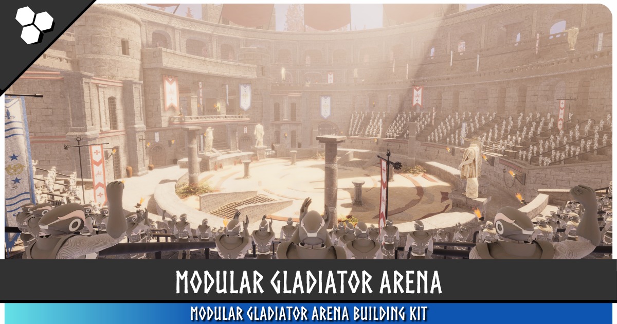 Modular Gladiator Arena (Gladiator Arena, Arena, Colosseum Arena) | 3D Historic preview 2