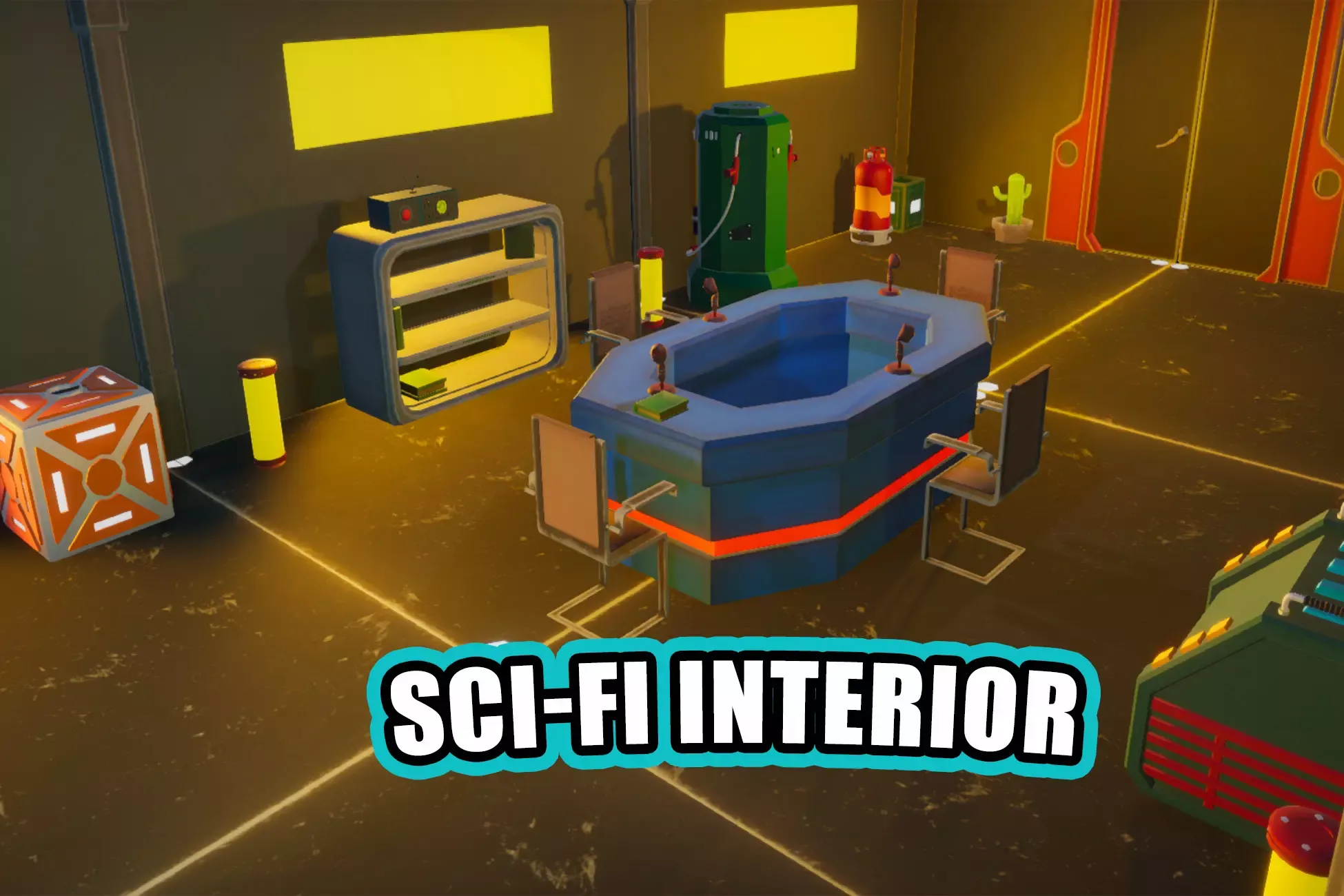 Stylized Sci-fi Interior